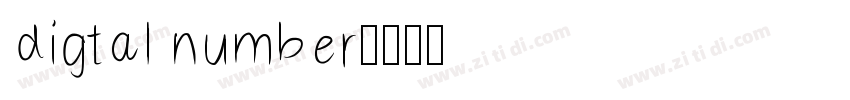 digtal number字体转换